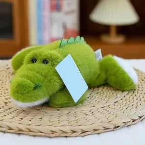 7.8in Green Alligator Plush Brown Stuffed Animal Cute Green Alligator Plush Toy Ultra Soft Hugging Gift for Kids Girls Boys (Alligator)