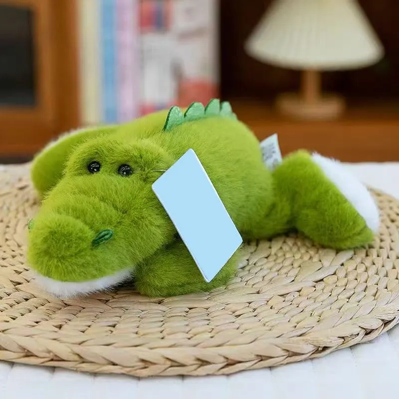 7.8in Green Alligator Plush Brown Stuffed Animal Cute Green Alligator Plush Toy Ultra Soft Hugging Gift for Kids Girls Boys (Alligator)