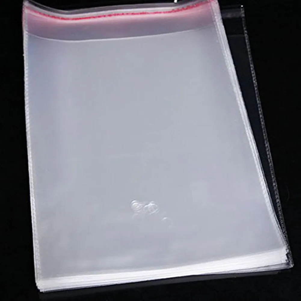 7X10 Inches: Transparent Plastic Packing Bags Adhesive Plastic Poly Bag