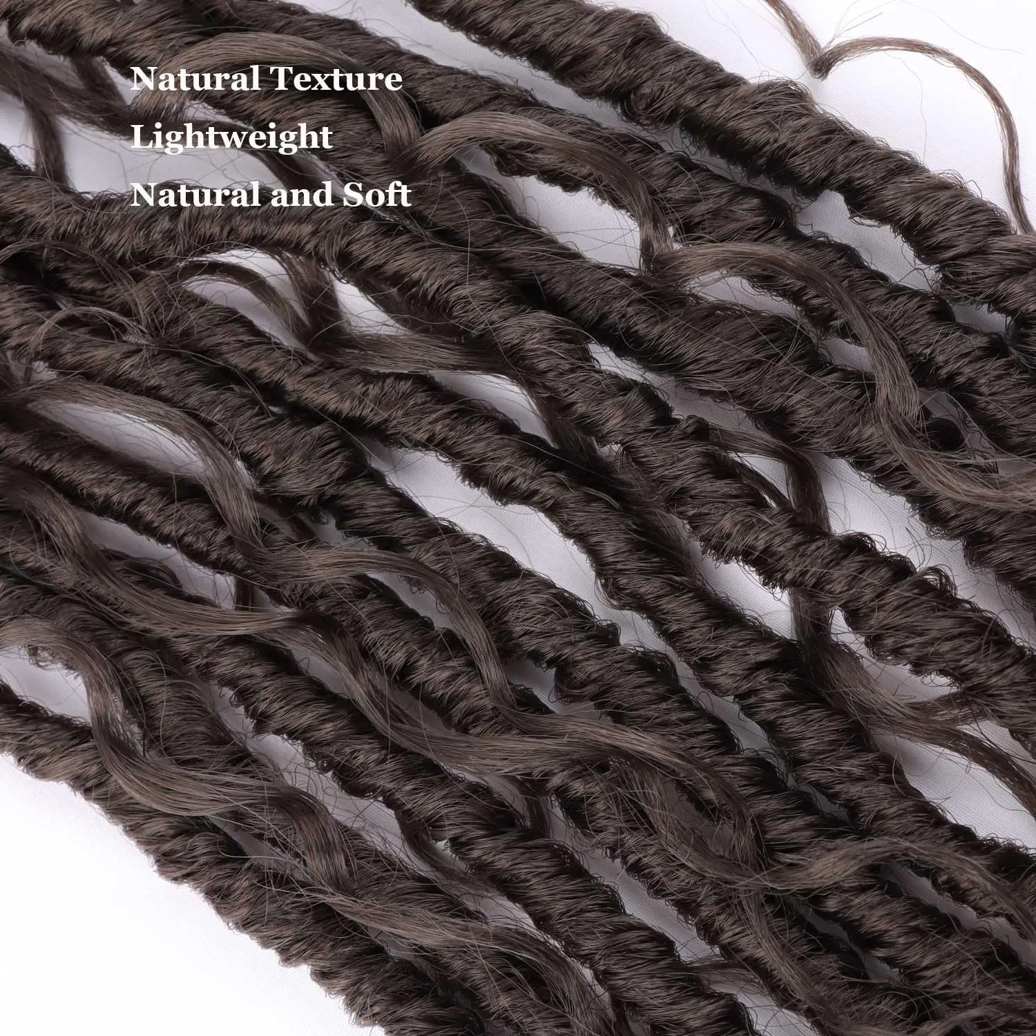 8 Packs Goddess Locs Crochet Hair Bohemian Locs Crochet Braids 24 Inch Boho Crochet Faux Locs with Curly Crochet Hair for Black Women (4#, 24 Inch(Pack of 8))