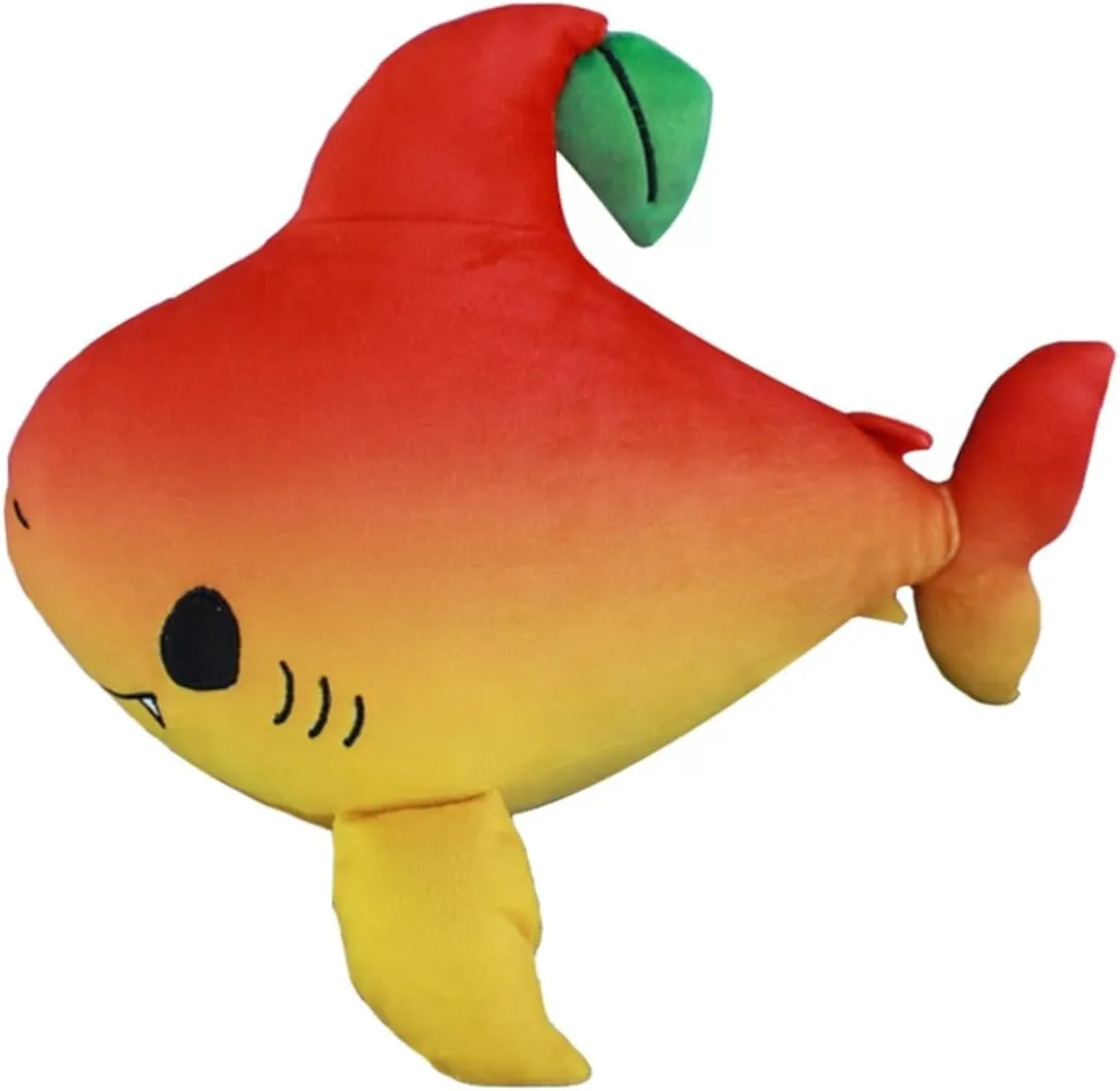 9" Mango Shark Plush Toy – Cute Ocean Fruit Stuffed Animal, Super Soft Pillow for Kids, Boys & Girls Room Decor, Bedtime or Birthday Gift