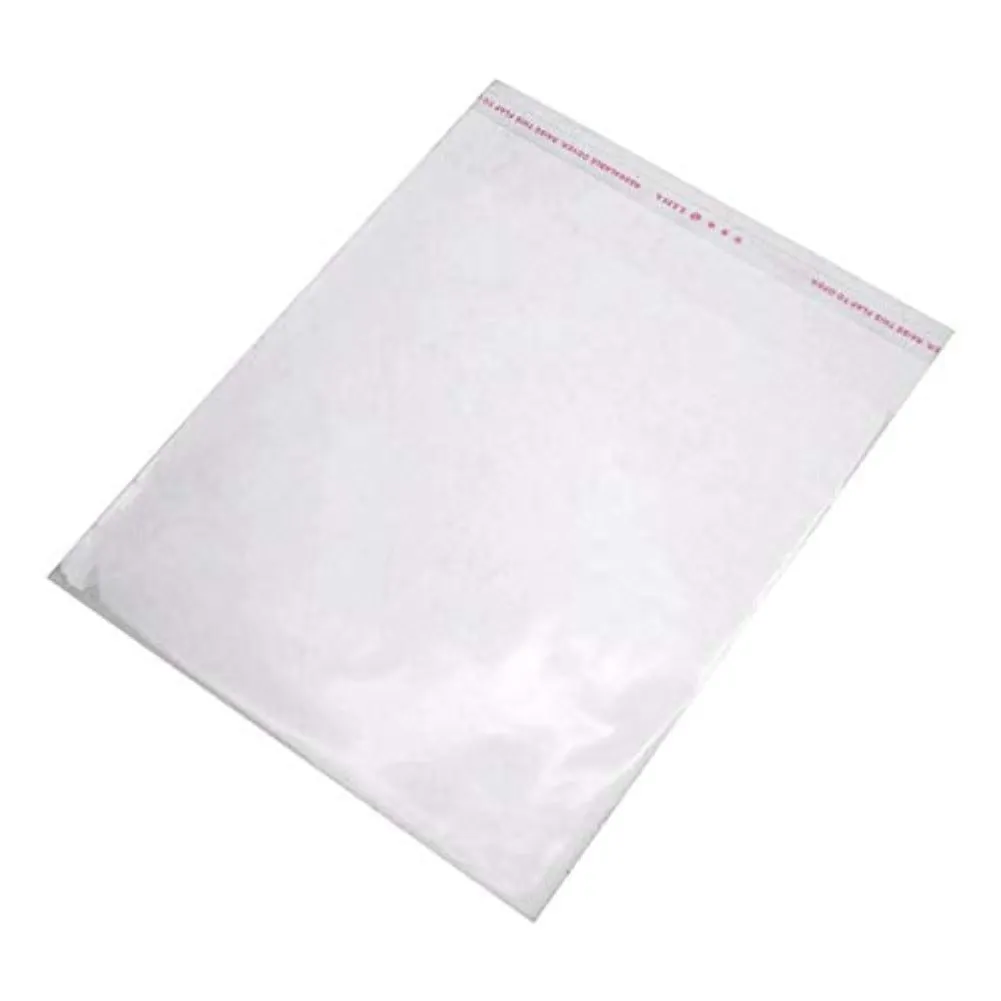 9X10 Inches: Transparent Plastic Packing Bags Adhesive Plastic Poly Bag
