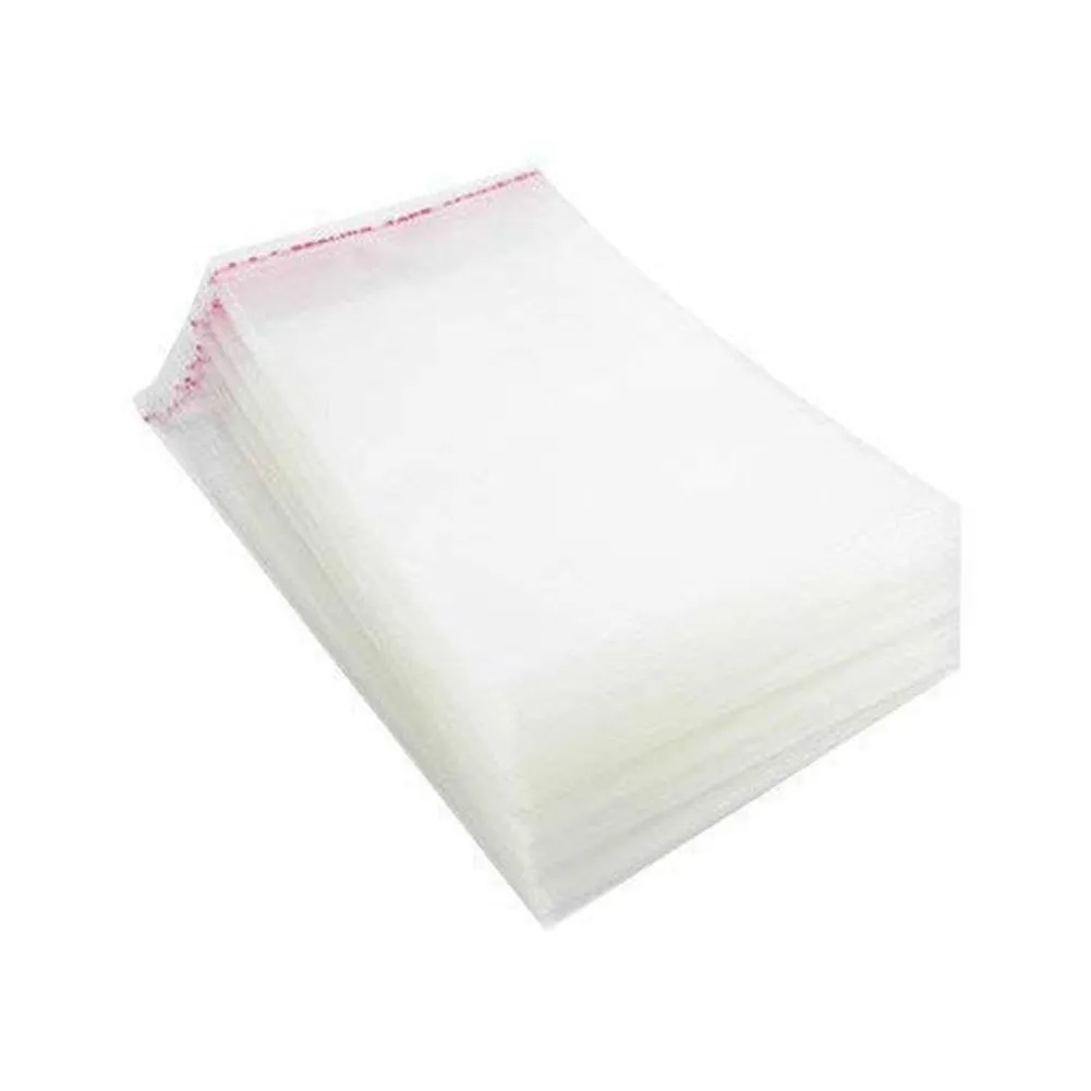 9X10 Inches: Transparent Plastic Packing Bags Adhesive Plastic Poly Bag
