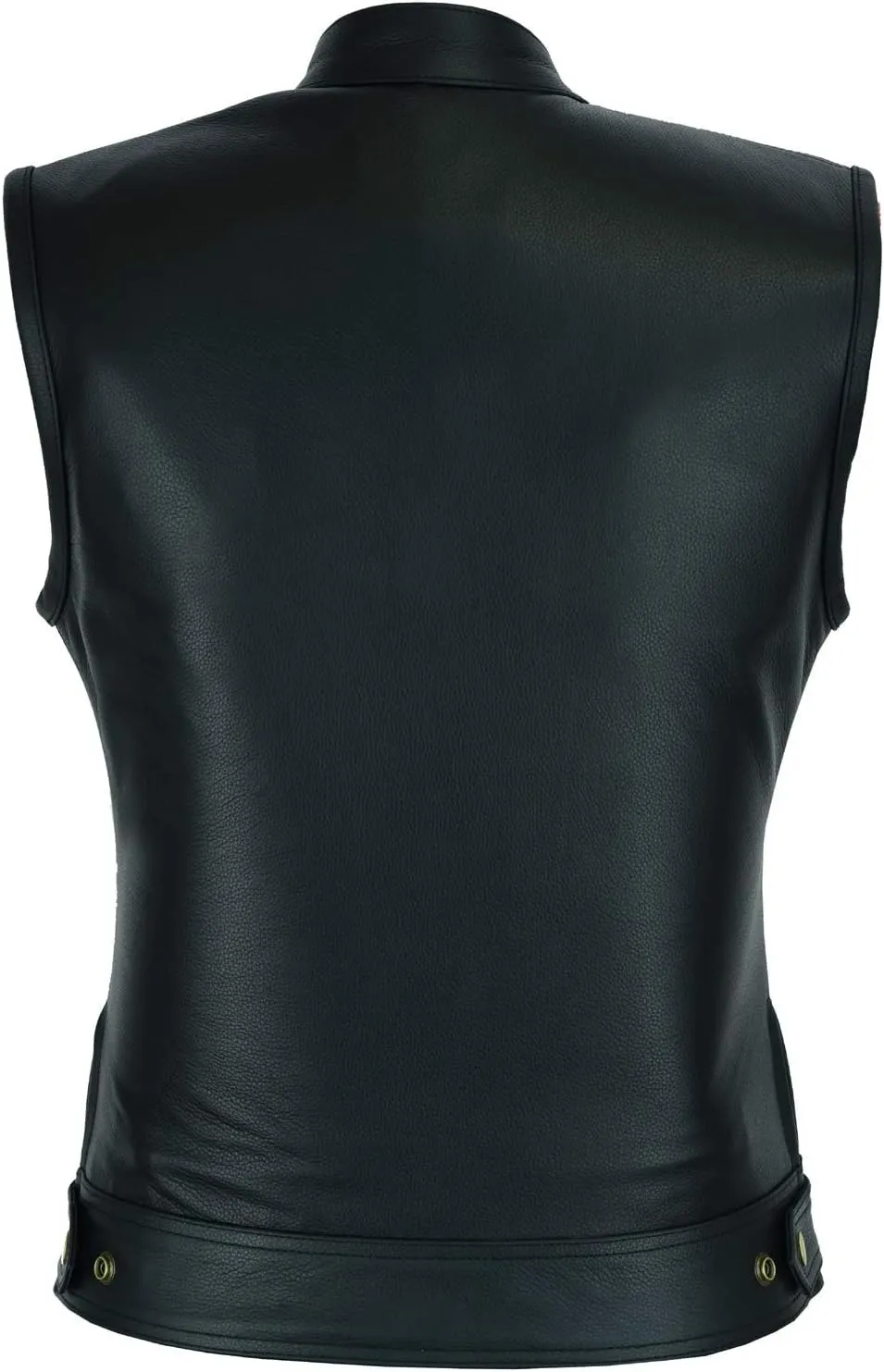 A&H Apparel Women's Top Grain Cowhide Club Style Motorcycle Soft thick Leather Vest