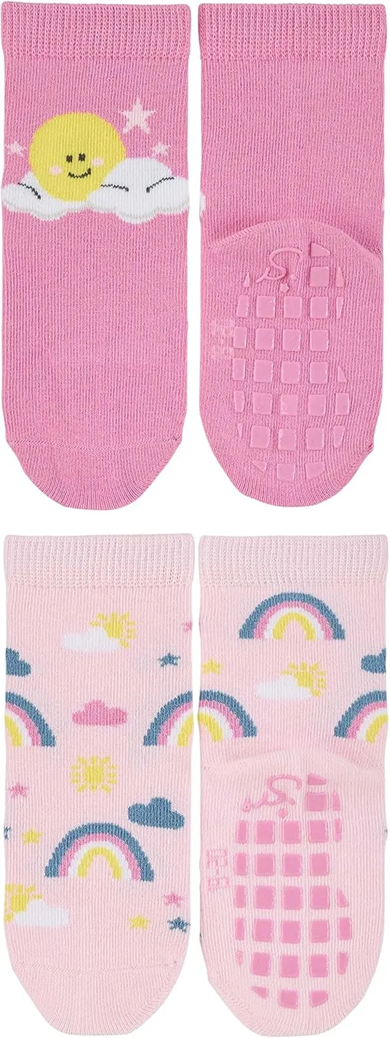 Abs Socks Double Pack Sun   Rainbow Baby Girls ABS Socks