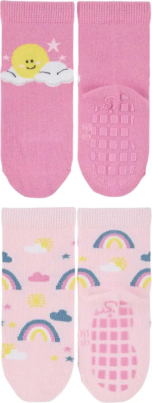 Abs Socks Double Pack Sun   Rainbow Baby Girls ABS Socks