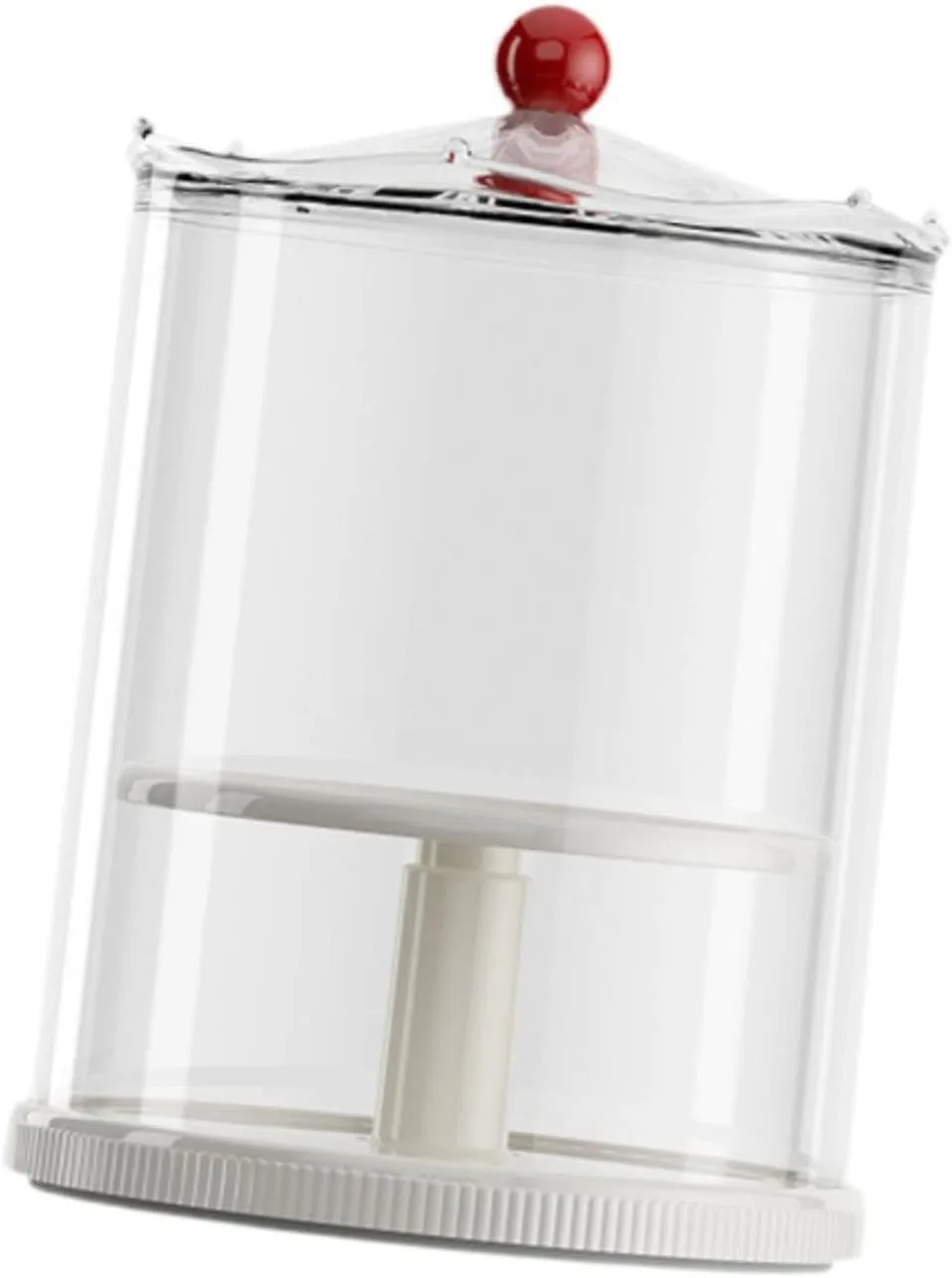 Action Figure Display Case Rotating Display Storage Box Transparent Doll Stand for Office Miniature Figurines Perfume , White