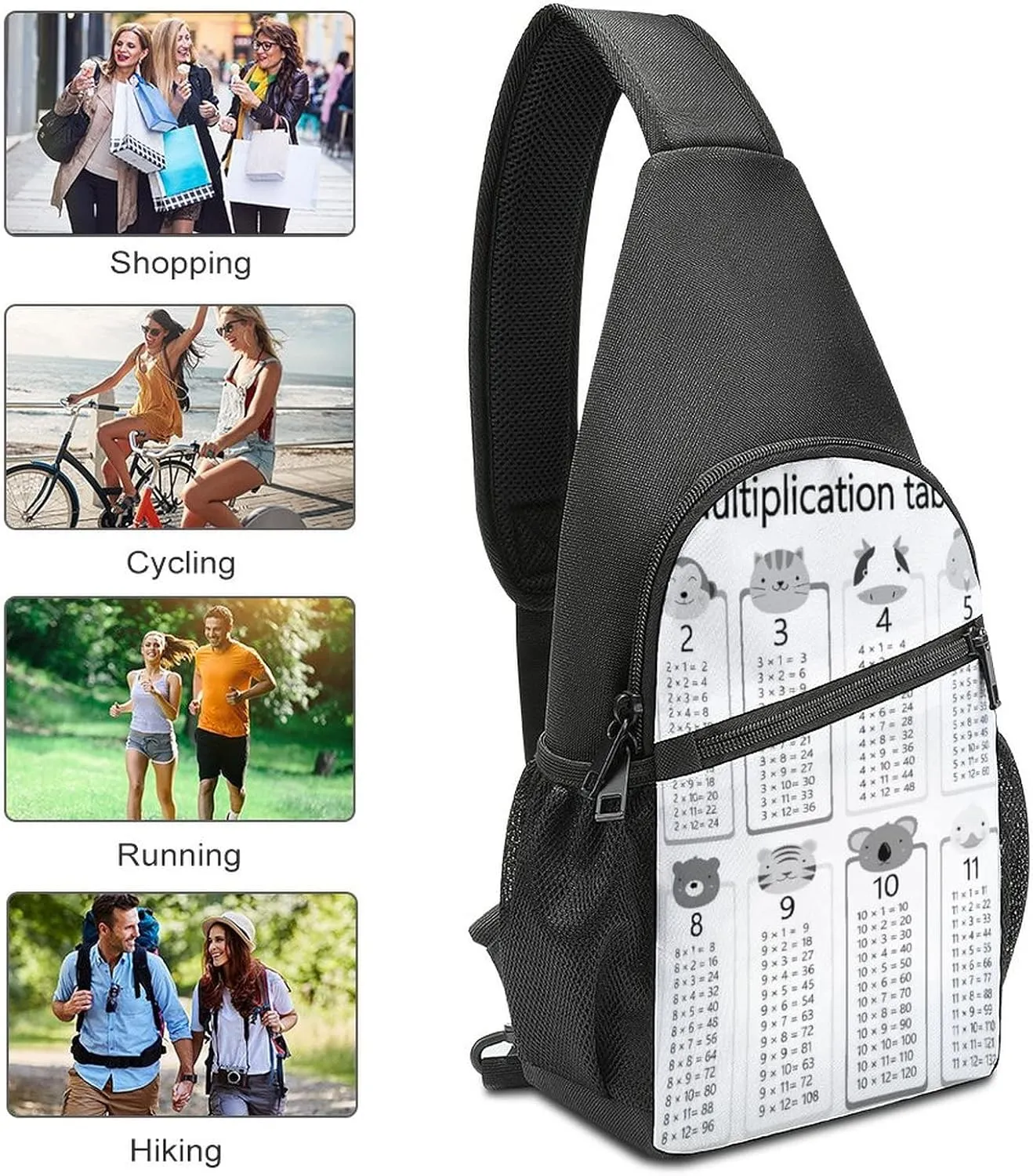 Adjustable Fanny Waist Pack Pouch, Crossbody Durable Runners Bag Wallet for Sports Cycling Gym Hiking Fitness Women Men