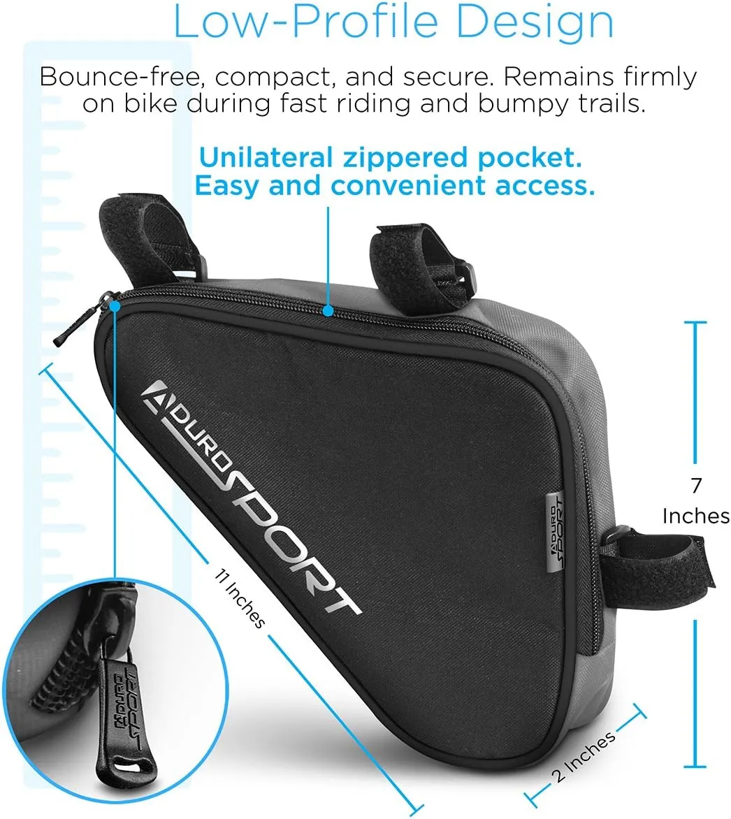 Aduro Sport Bicycle Bike Storage Bag Triangle Saddle Frame Pouch for Cycling