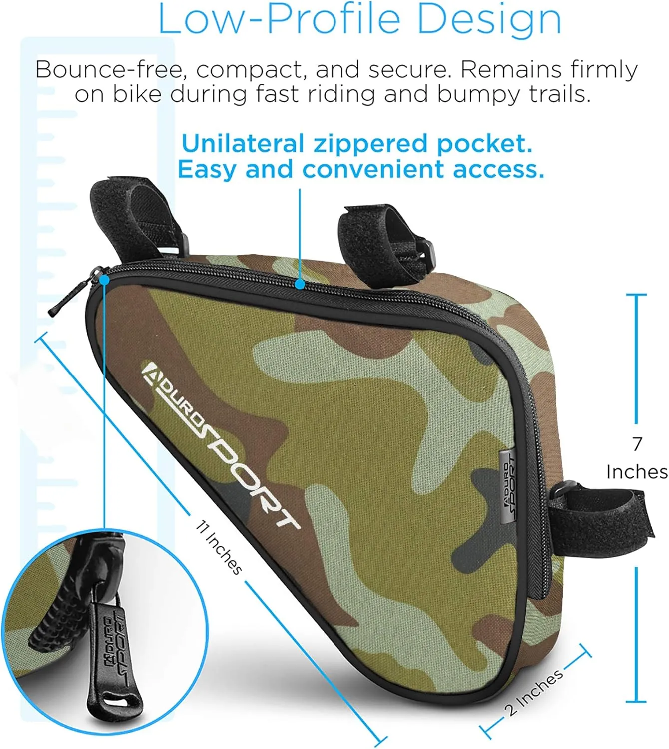 Aduro Sport Bicycle Bike Storage Bag Triangle Saddle Frame Pouch for Cycling