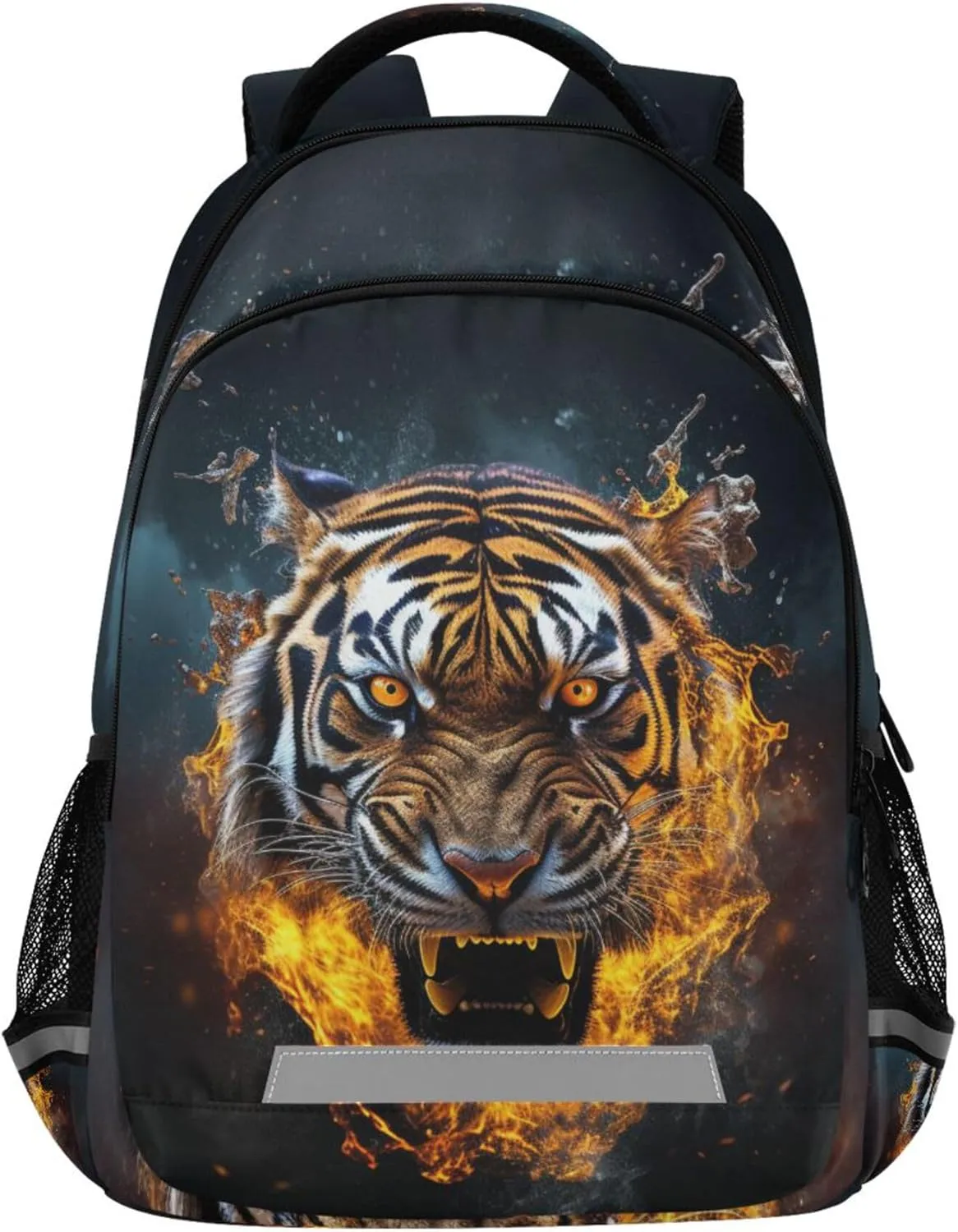 ALAZA Tiger Firing Backpack Purse for Women Men Personalized Laptop Notebook Tablet School Bag Stylish Casual Daypack, 13 14 15.6 inch