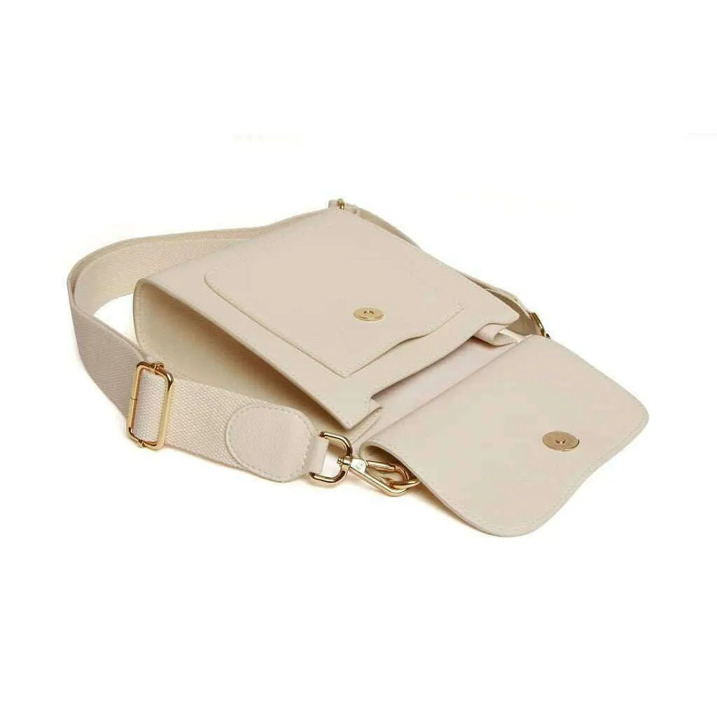 Alice Wheeler London Bloomsbury Crossbody Bag - Pastel Cream