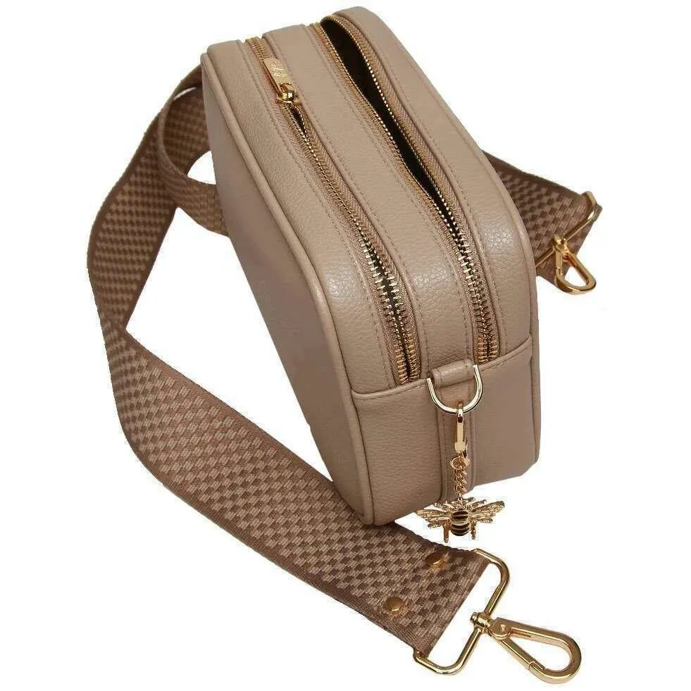 Alice Wheeler London Soho Camera Crossbody Bag - Stone Beige