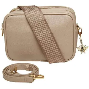 Alice Wheeler London Soho Camera Crossbody Bag - Stone Beige
