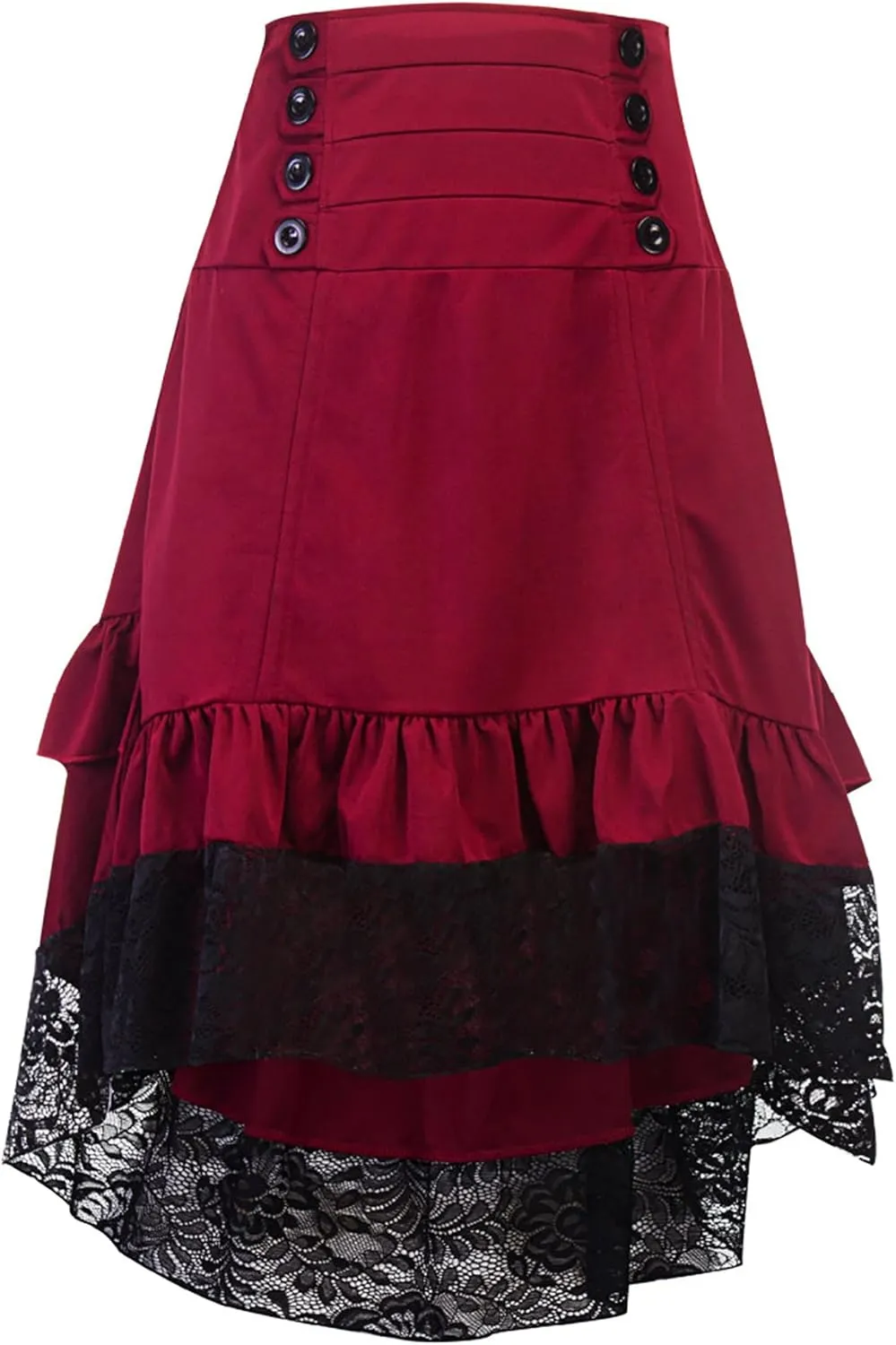 Alivila.Y Fashion Womens Gothic Steampunk Skirt Asymmetrical High Low Dress