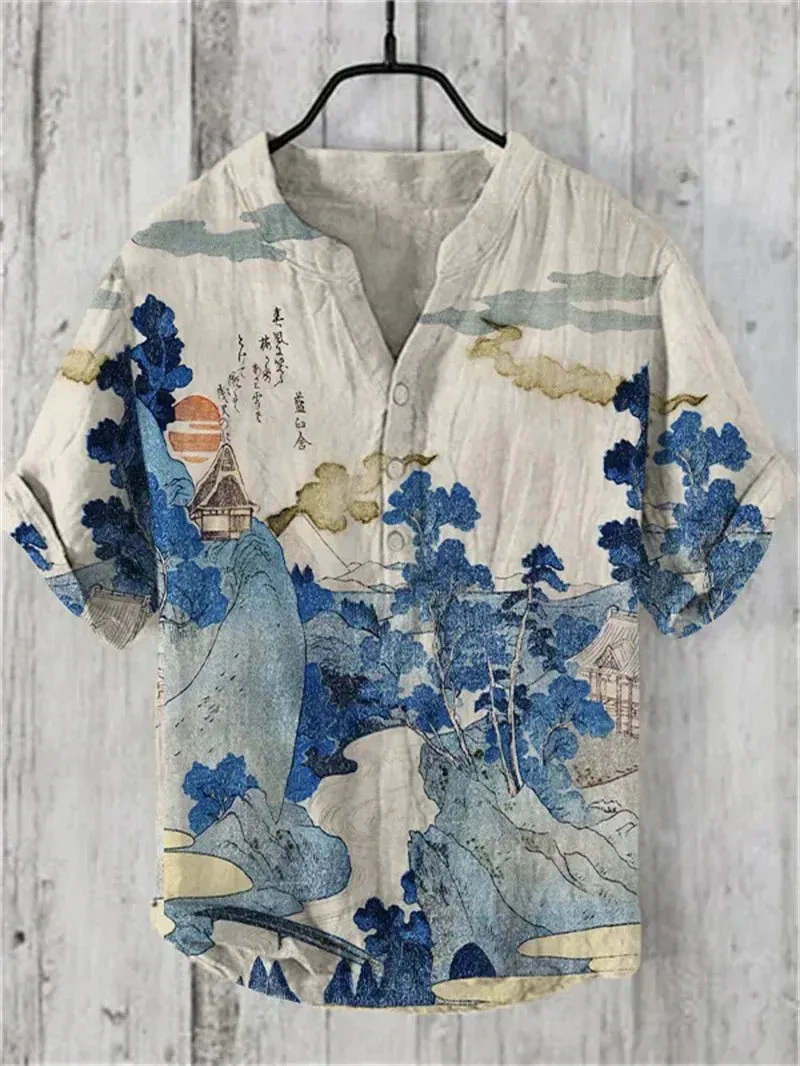 Allen™ | Luxurious Linen-Silk Blend Shirt with Artistic Flair