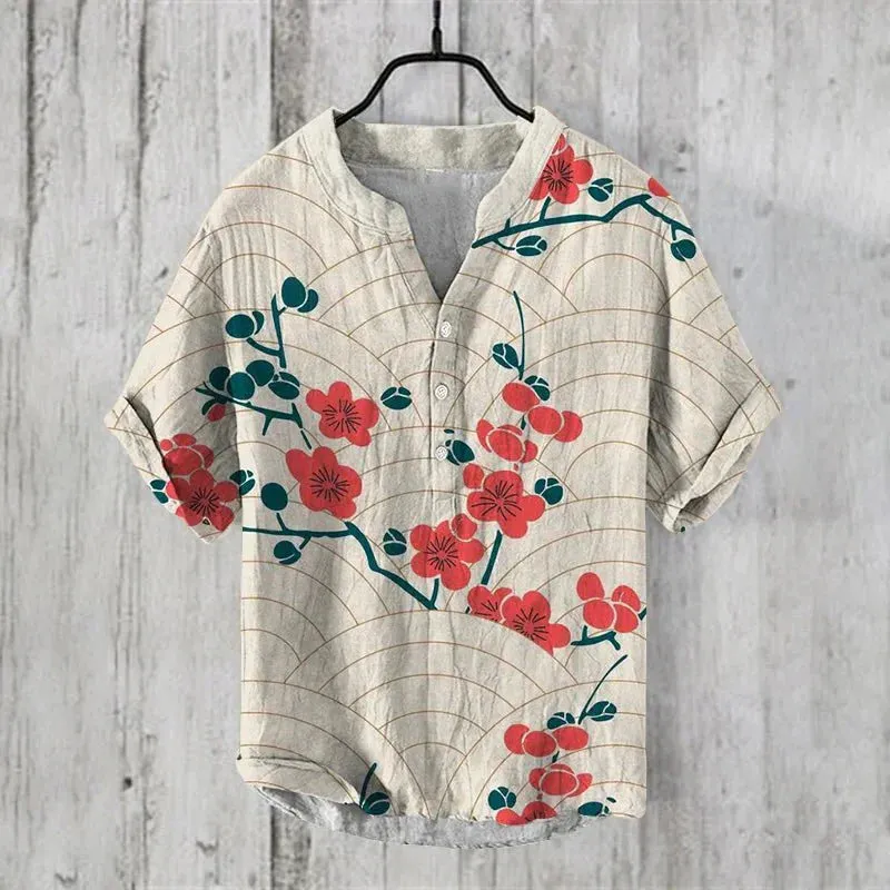 Allen™ | Luxurious Linen-Silk Blend Shirt with Artistic Flair