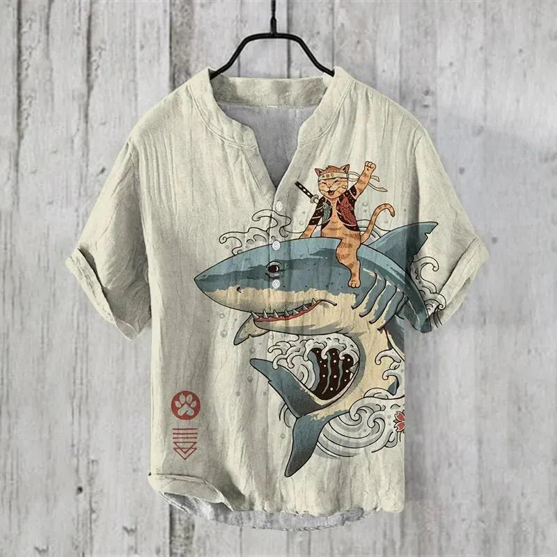 Allen™ | Luxurious Linen-Silk Blend Shirt with Artistic Flair