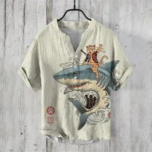 Allen™ | Luxurious Linen-Silk Blend Shirt with Artistic Flair