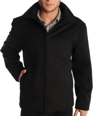 Alpine Swiss Grant Men’s Wool Jacket – 28" James Dean Style Bomber with Zippered Pockets