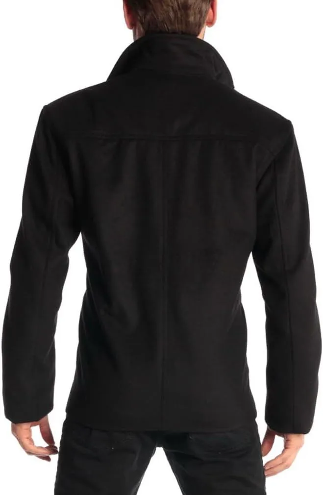 Alpine Swiss Grant Men’s Wool Jacket – 28" James Dean Style Bomber with Zippered Pockets