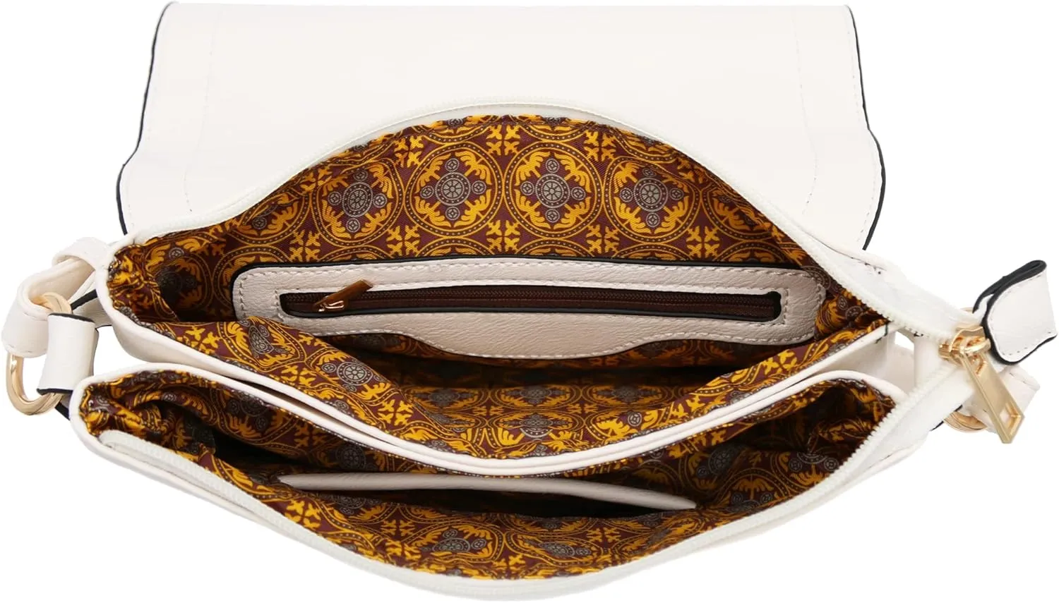 ALYSSA Double Compartment Large Flapover Crossbody Bag