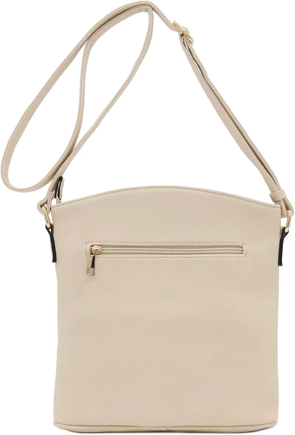 ALYSSA Triple Zip Pocket Large Crossbody Bag