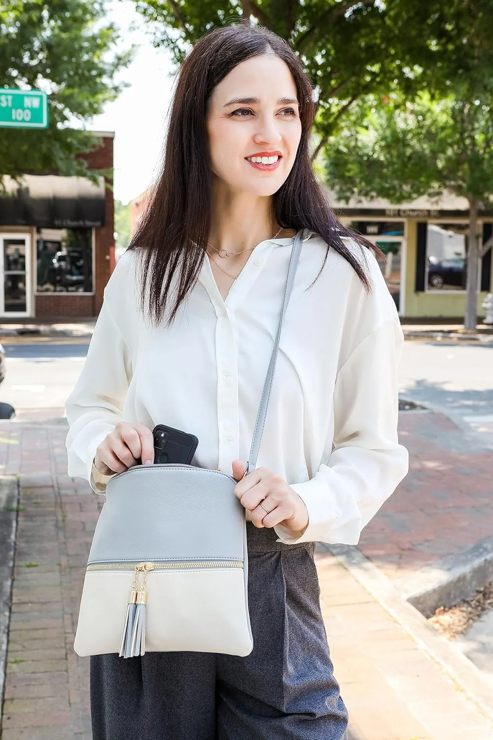 Amaze Medium Crossbody Bag for Women | Shoulder Handbags for Women with Multiple Compartments | PU Leather