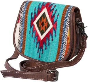 American Darling Cross Body Saddle Blanket Fabric Genuine Leather Western Women Bag Handbag Purse | Western Crossbody Bag | Travel Crossbody Bags | College Crossbody Bag | Casual Crossbody Bag