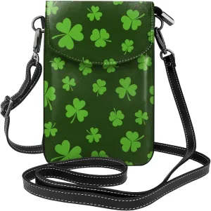 AMRANDOM Leather Small Crossbody Bags for Women Cell Phone Purse Wallet Adjustable Strap