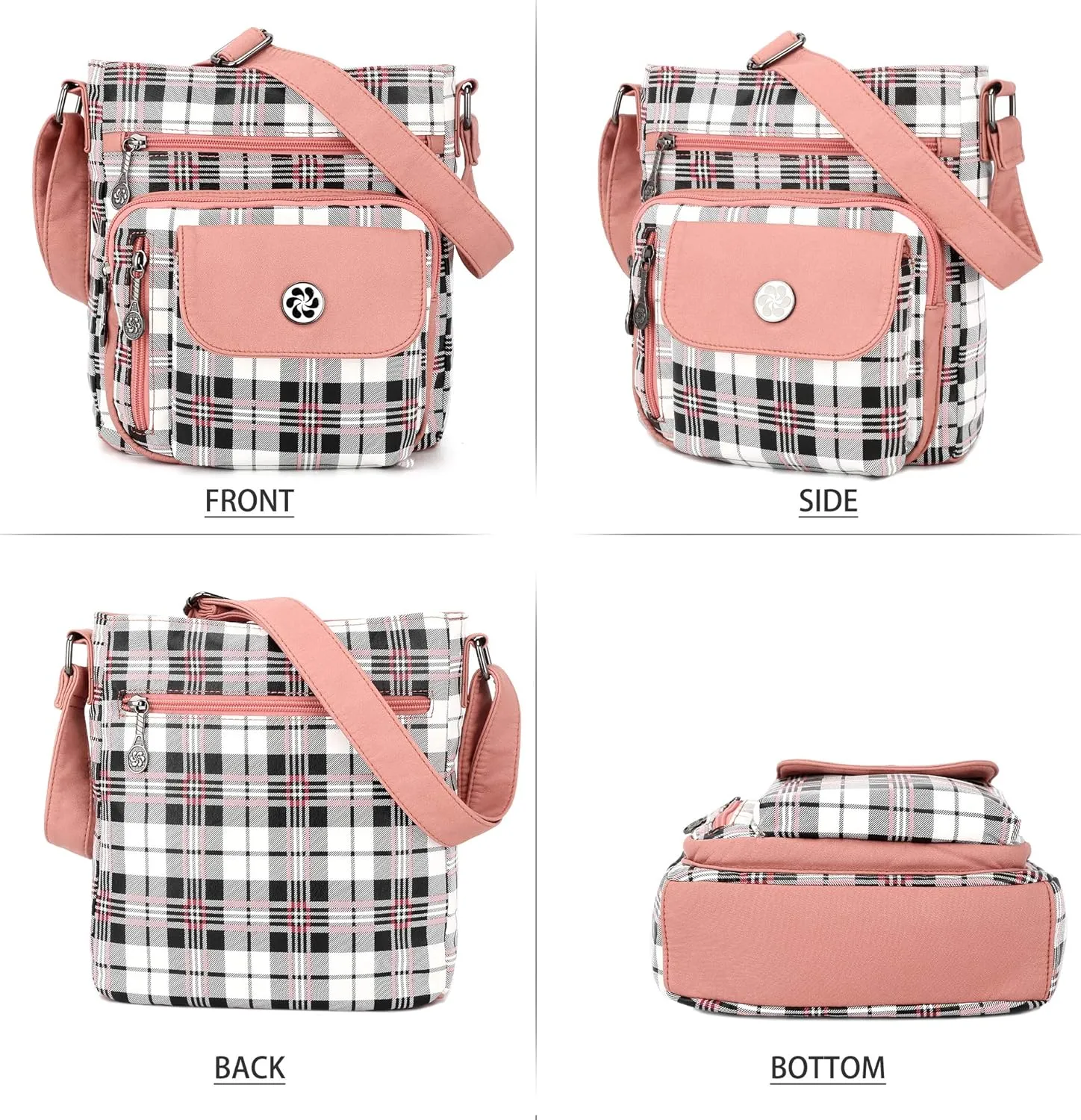 Angel Kiss Crossbody Bags Faux Vegan Leather Shoulder Bags for Women Small Handbag with Adjustable Strap