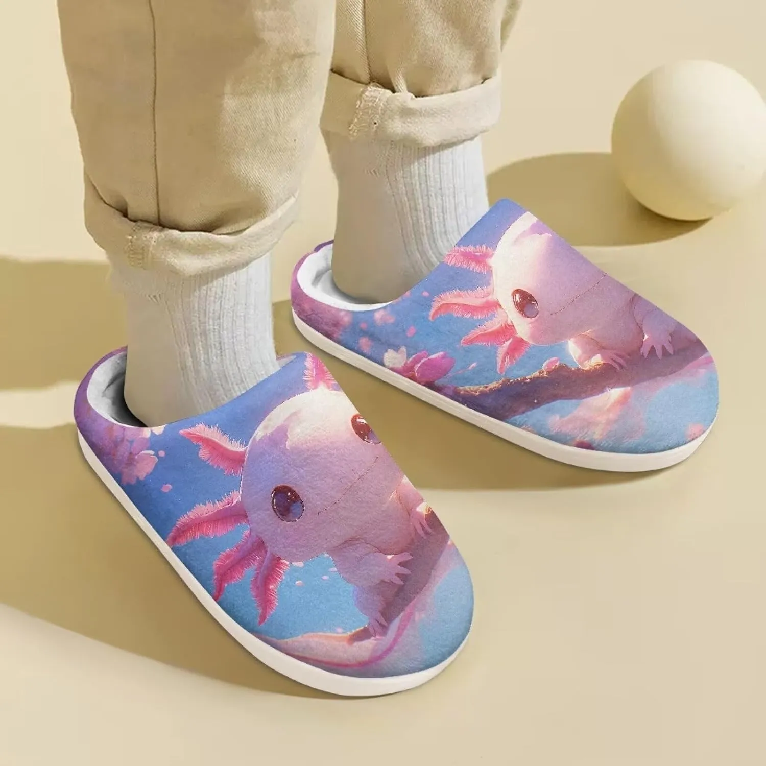 Animal Children's Slippers Boys Girls Cute House Shoes Soft Plush Warm Slippers Winter Non Slip Indoor Fuzzy Slippers Size 9-15