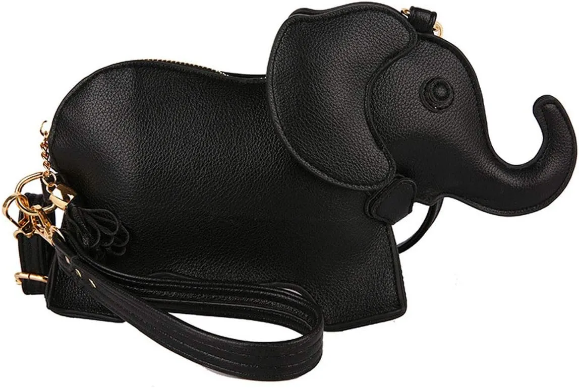 Animal Elephant Shape Crossbody Bag Purse Fashion Women Pu Leather Chic Shoulder Bag Clutch for Girls