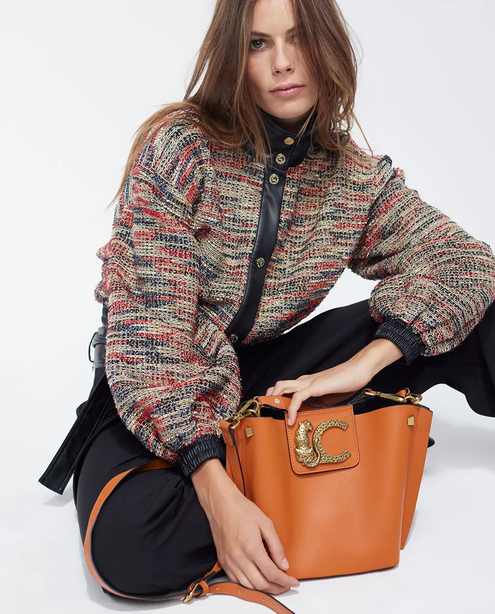 Animal logo crossbody bag