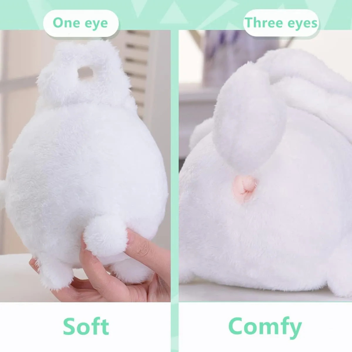 Anime Land of The Lustrous Plush Toy Stuffed Houseki No Kuni Pillow Phosphophyllite Diamond Dog Inu Shiro Cosplay Toys (7.08'', One Eye)