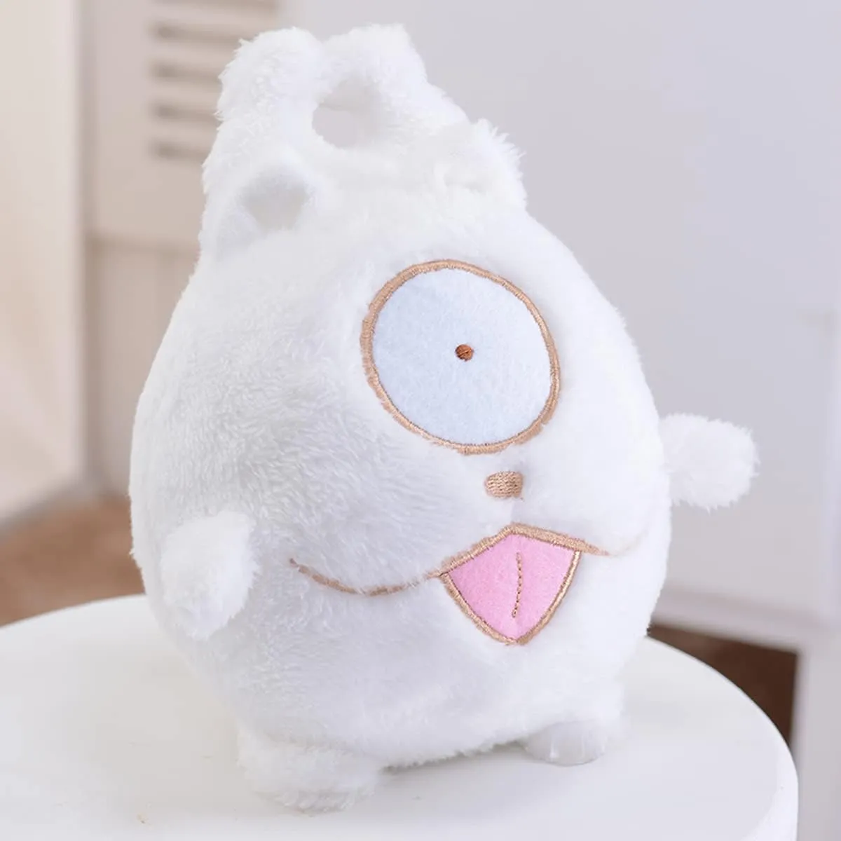 Anime Land of The Lustrous Plush Toy Stuffed Houseki No Kuni Pillow Phosphophyllite Diamond Dog Inu Shiro Cosplay Toys (7.08'', One Eye)