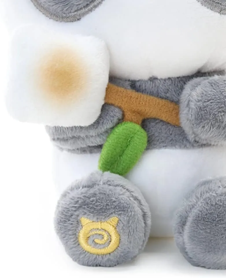 Anirollz Stuffed Animal Plush Toy – 6" Small Sitting Plush Doll Soft, Squishy, Warm, Cute, Comfort, Safe Birthday Panda Bear Character with Marshmallo Stick Pandaroll