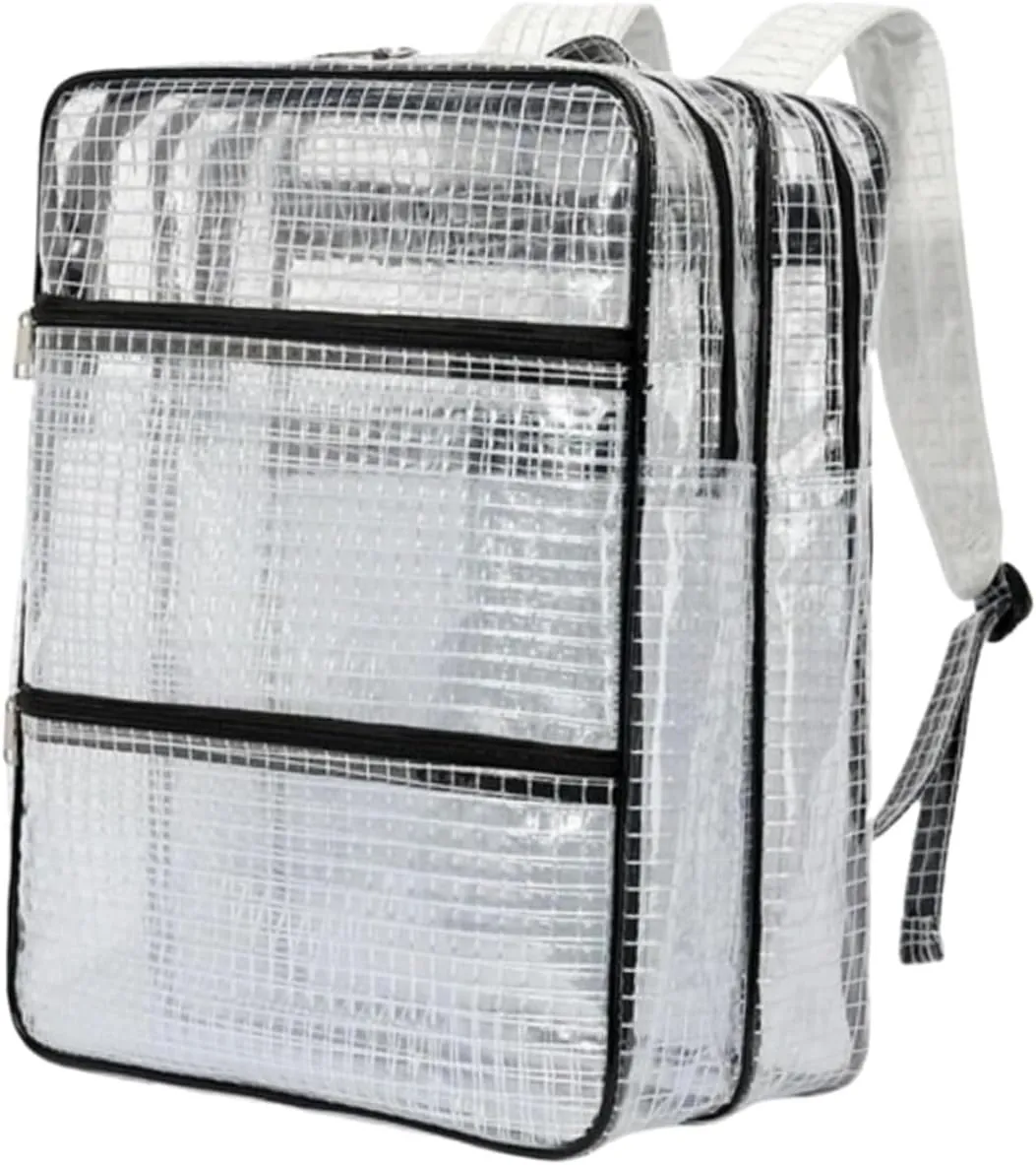 Anti-static Clear PVC Backpack,18 Inch Cleanroom Engineer Tool Bag Full Cover PVC for Put Computer Tool Working in Clean Room
