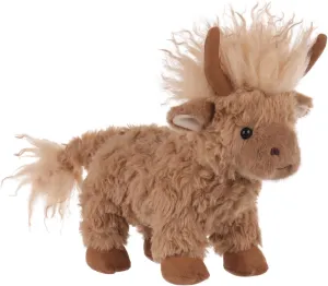 Apricot Lamb Charming Highland Cow Plush Stuffed Animals for Kids, Soft Cute Plush Toys for Baby Girl and Boy, Fluffy Charming Highland Cow Brown 8.7 Inches