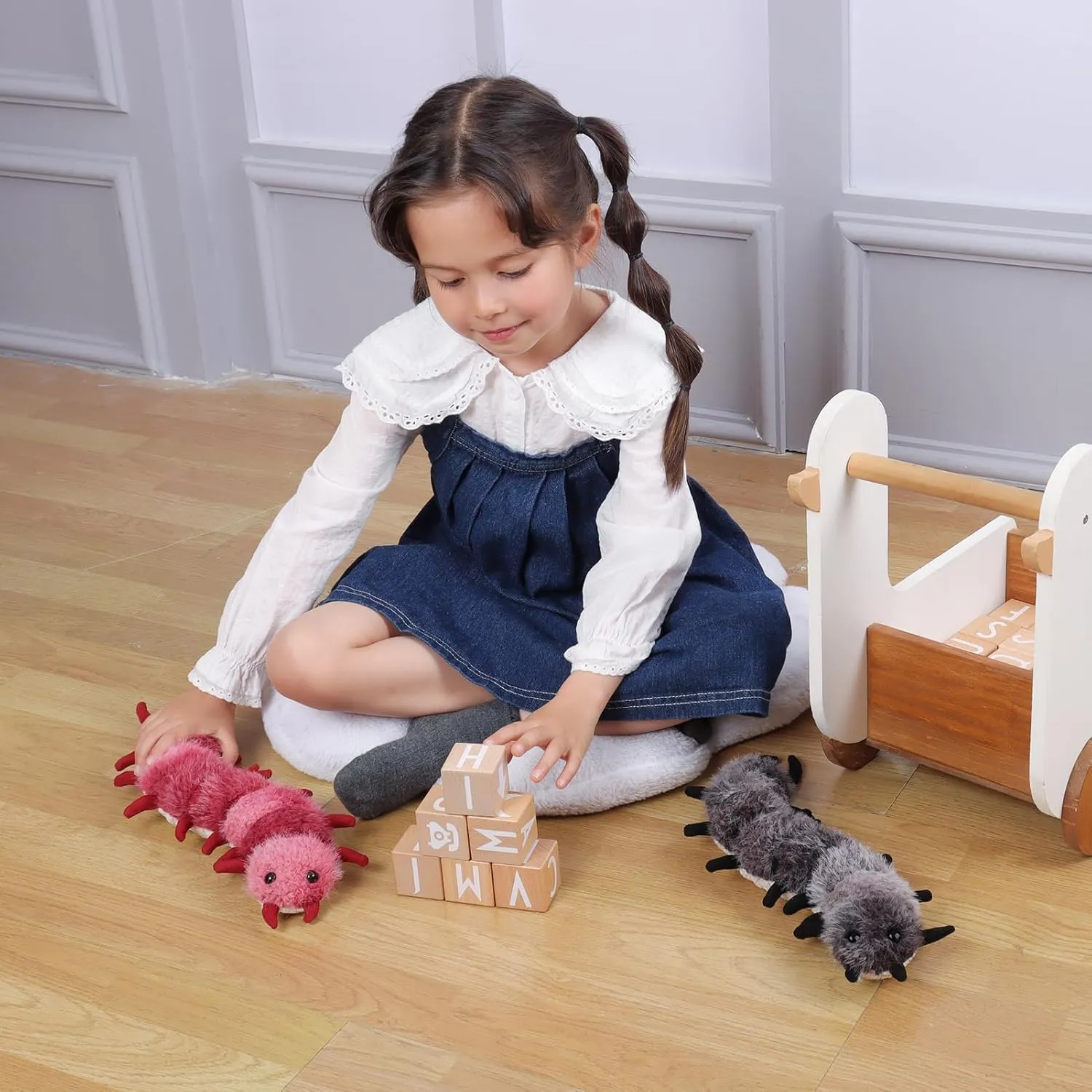 Apricot Lamb Toys Insect Plush Devil Centipede Stuffed Animal Soft Cuddly Perfect for Kids