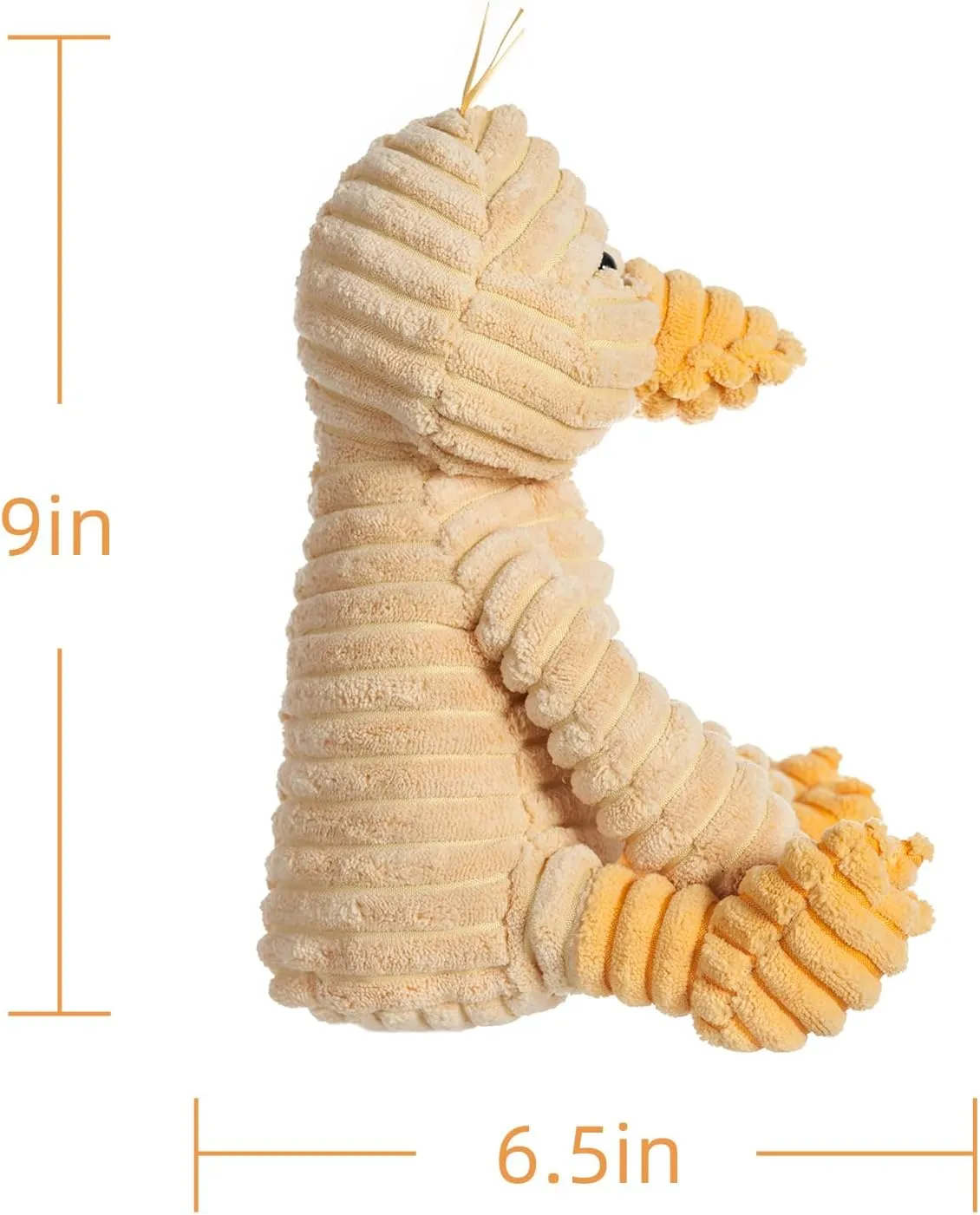 Apricot Lamb Toys Plush Corduroy Duck Stuffed Animal Soft Cuddly Perfect for Child (Corduroy Duck, 9 Inches)