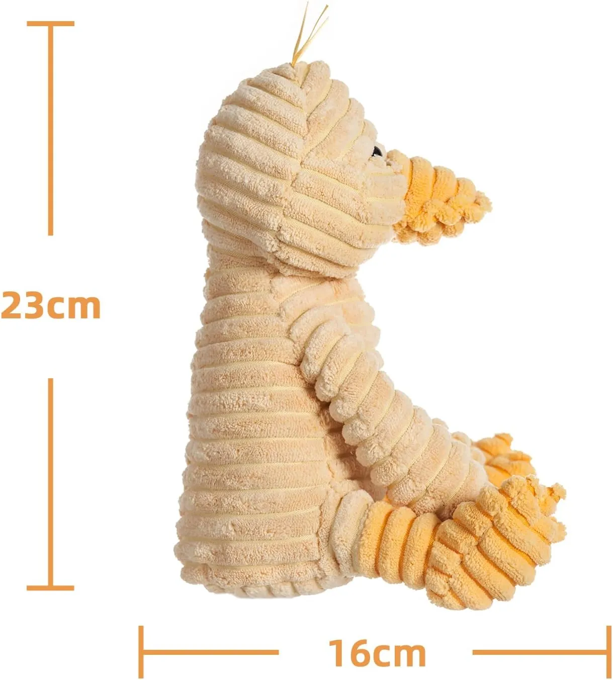 Apricot Lamb Toys Plush Corduroy Duck Stuffed Animal Soft Cuddly Perfect for Child (Corduroy Duck, 9 Inches)