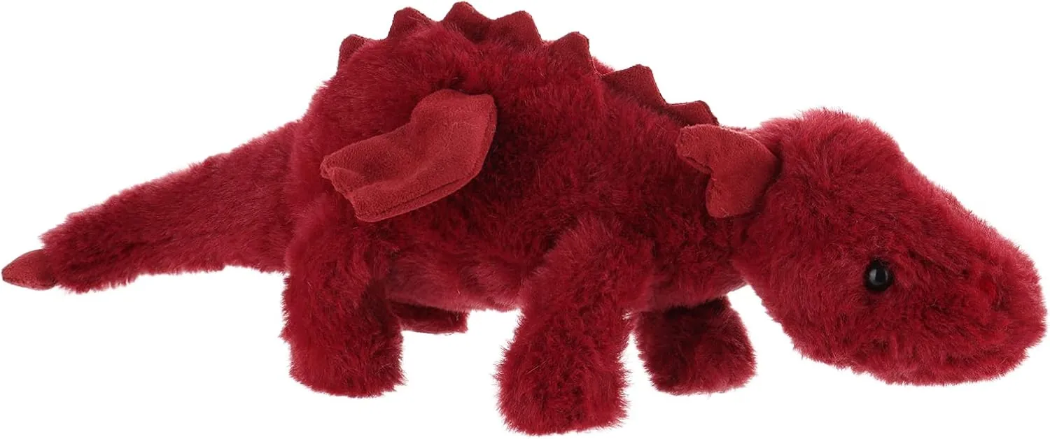 Apricot Lamb Toys Plush Plum Lying Dragon Dinosaur Stuffed Animal Soft Cuddly Perfect for Child (Red Dragon,15 Inches)