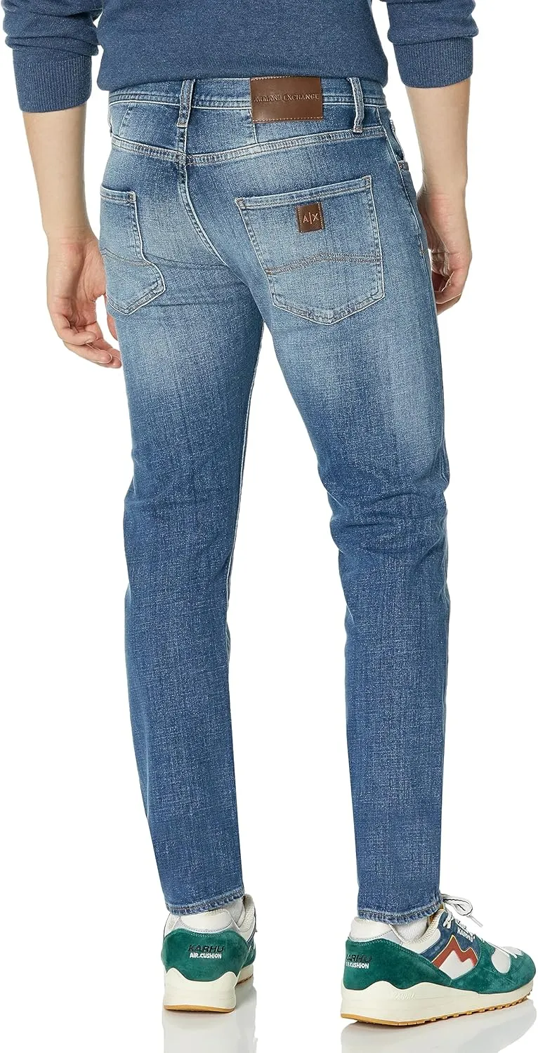 Armani Exchange Men's J13 Slim Fit Comfort Cotton Stretch Denim