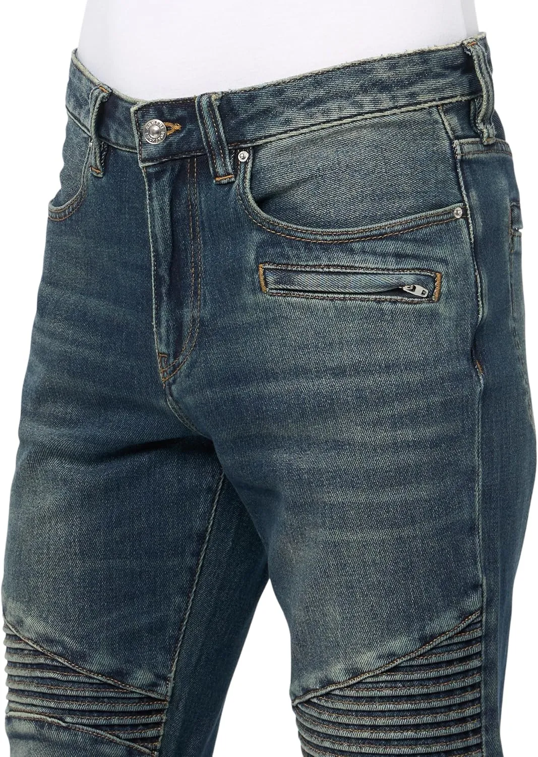 Armani Exchange Men's Skinny Biker Fit Stretch Cotton Bull Denim 5 Pocket Pant