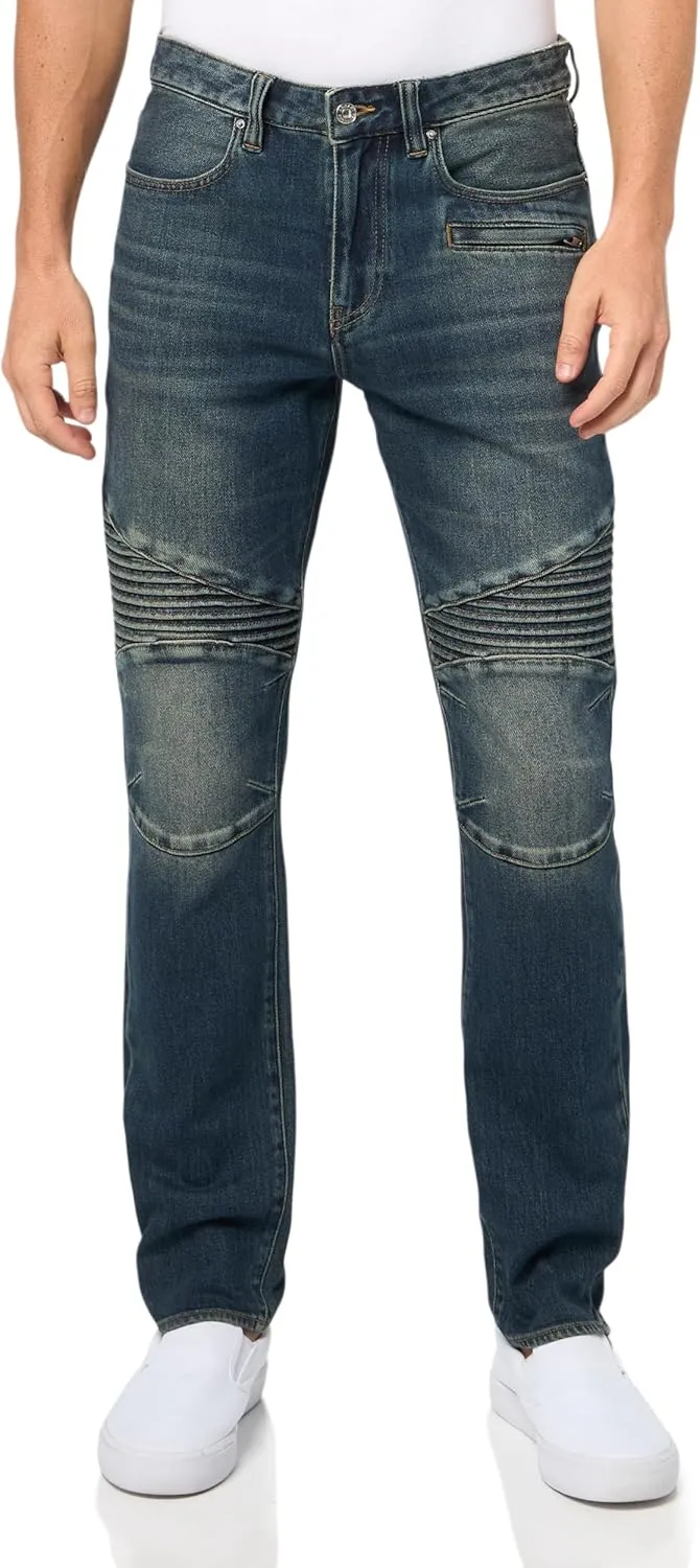 Armani Exchange Men's Skinny Biker Fit Stretch Cotton Bull Denim 5 Pocket Pant