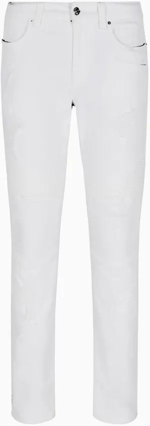 Armani Exchange Men's Skinny Biker Fit Stretch Cotton Bull Denim 5 Pocket Pant