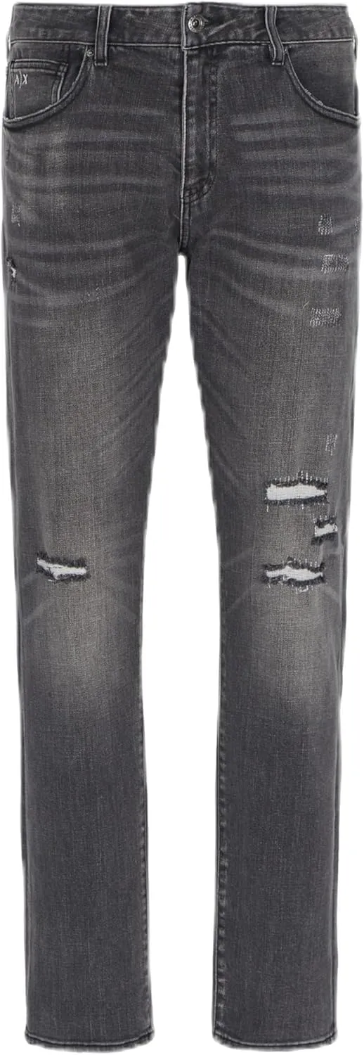 Armani Exchange Men's Slim Fit Stretch Cotton Denim 5 Pocket Pant