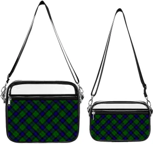 Armstrong Tartan Blue And Green Plaid Transparent Cross Bag Two-piece Set
