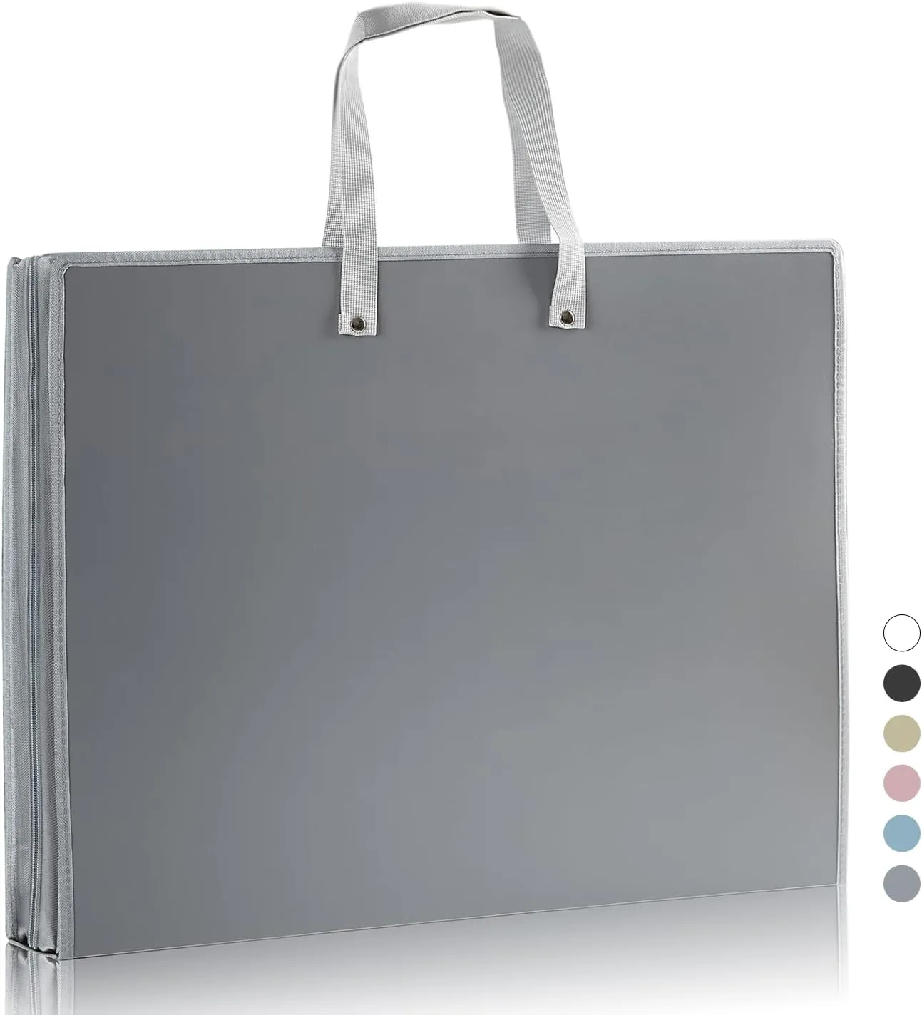 Art Portfolio Bags Storage Books (23.2 * 18.1inches) for Art Portfolio Folder, Posters Storage Bag with Zipper and Handle Mesh Folder Organizers for Poster, Painting Grey